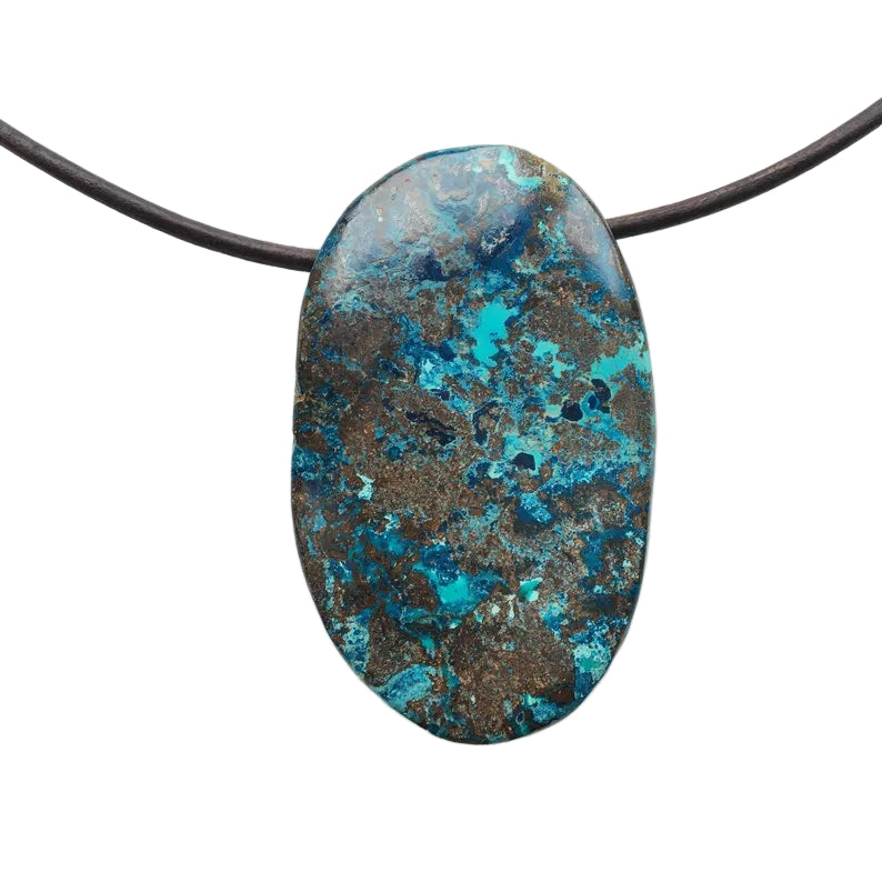 Shattuckit Edelstein Kette mit Lederband