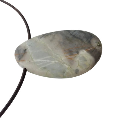 Picasso Jaspis Edelstein Kette mit Lederband