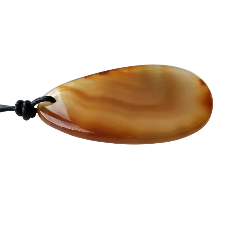 Carneol Edelstein Kette mit Lederband