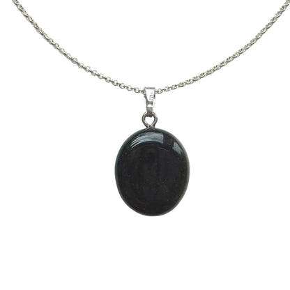 Goldobsidian Edelstein Anhänger 925 Silber Kette