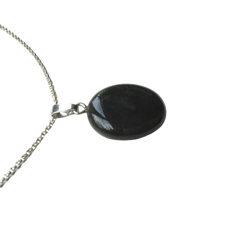 Goldobsidian Edelstein Anhänger 925 Silber Kette