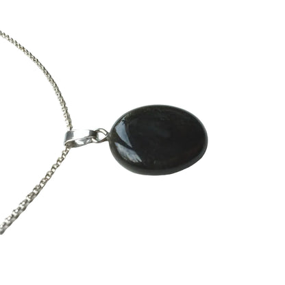 Goldobsidian Edelstein Anhänger 925 Silber Kette