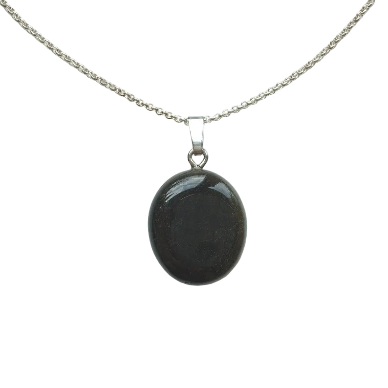 Goldobsidian Edelstein Anhänger 925 Silber Kette