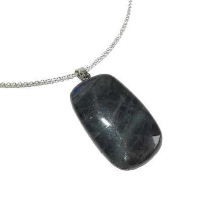 Labradorit Anhänger 925 Silber Edelstein Kette