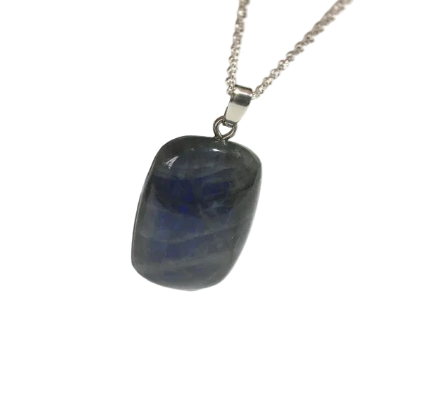 Labradorit Anhänger 925 Silber Edelstein Kette