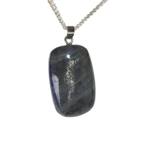 Labradorit Anhänger 925 Silber Edelstein Kette
