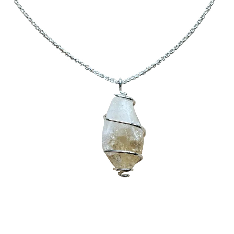 Citrin Anhänger 925 Silber Edelstein Kette