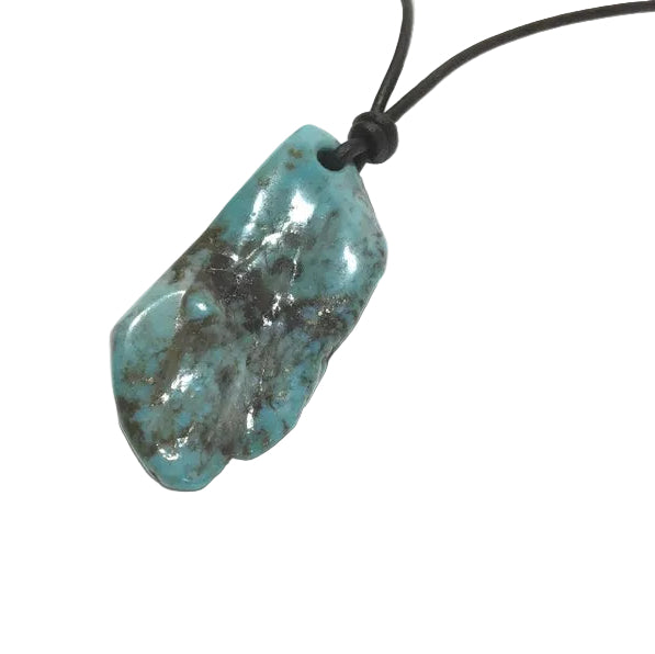 Türkis Edelstein Kette mit Lederband