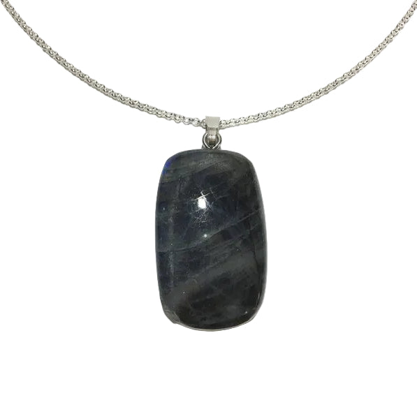Labradorit Anhänger 925 Silber Edelstein Kette
