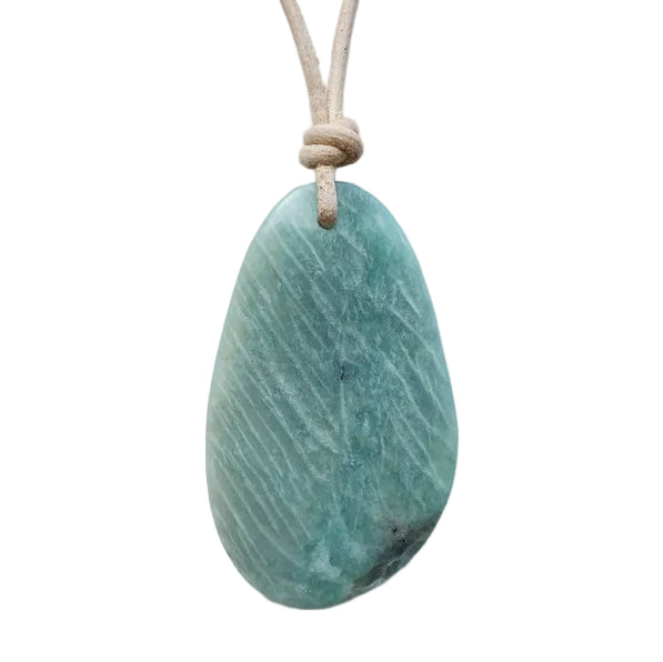 Amazonit Kette Edelstein mit Lederband