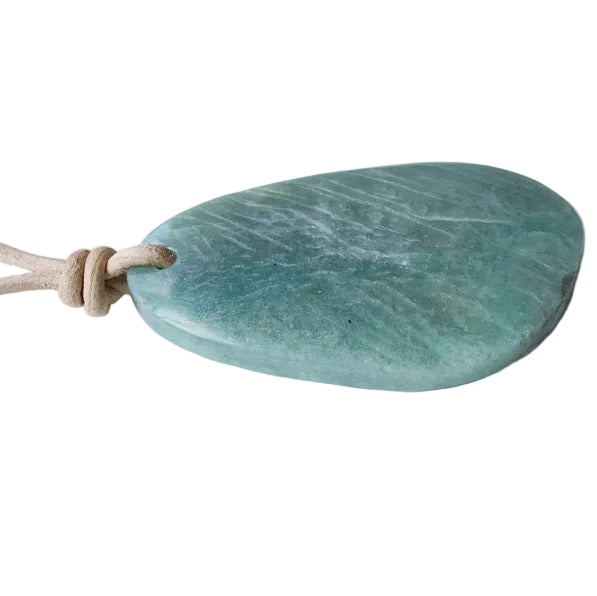 Amazonit Kette Edelstein mit Lederband
