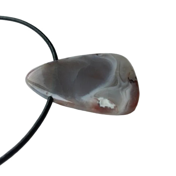 Chalcedon Edelstein Kette mit Lederband