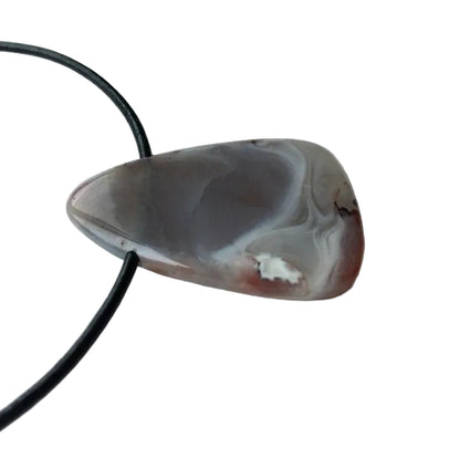 Chalcedon Edelstein Kette mit Lederband
