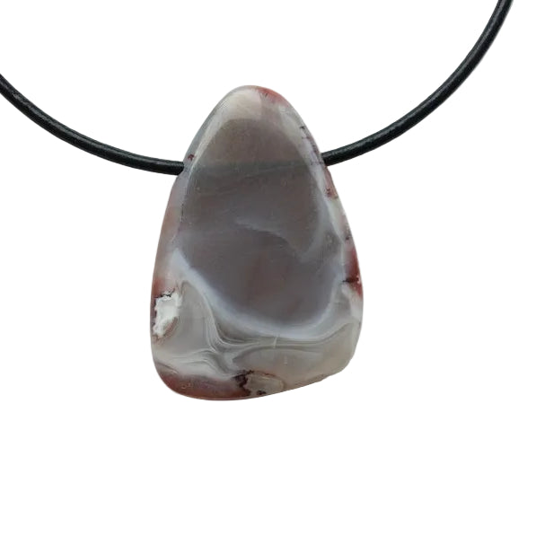 Chalcedon Edelstein Kette mit Lederband