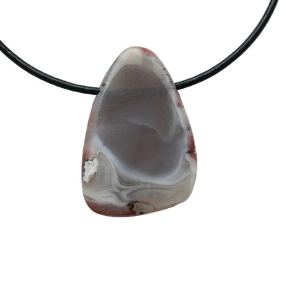 Chalcedon Edelstein Kette mit Lederband