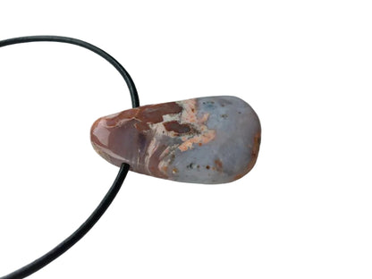 Chalcedon Edelstein Kette mit Lederband