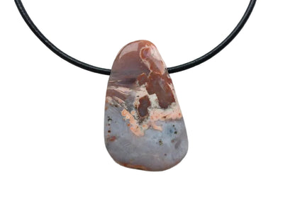 Chalcedon Edelstein Kette mit Lederband