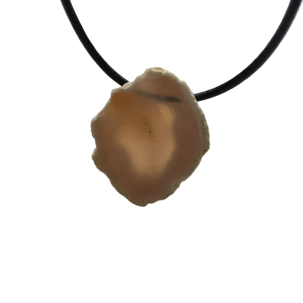 Achat Scheibe Edelstein Kette mit Lederband