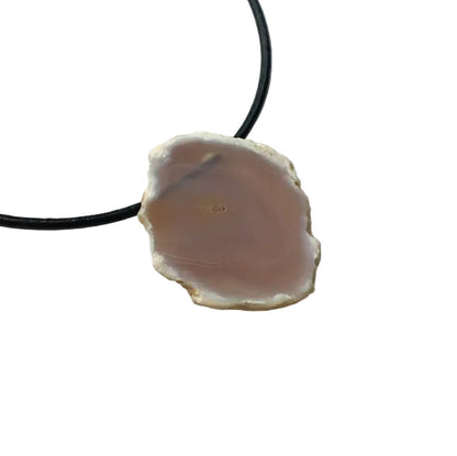 Achat Scheibe Edelstein Kette mit Lederband