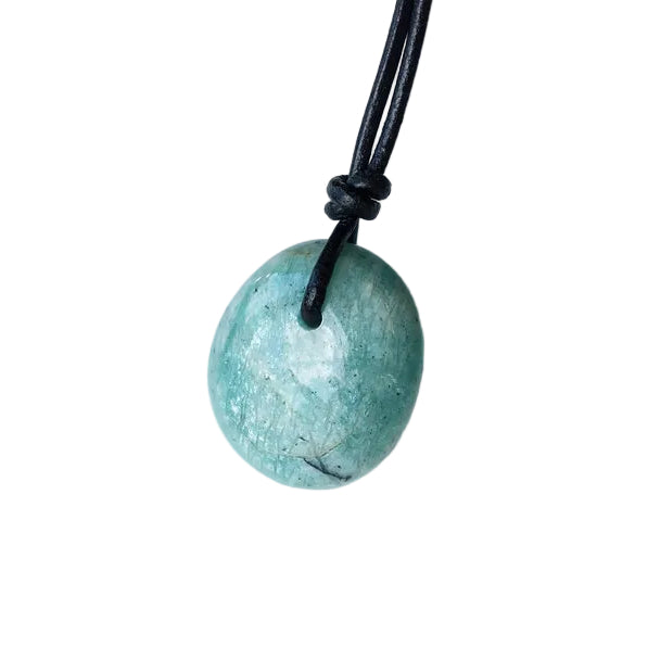 Amazonit Kette Edelstein mit Lederband