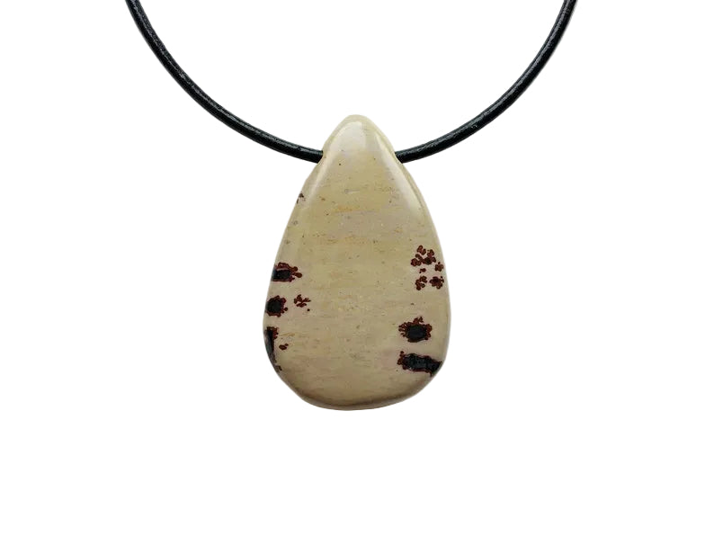 Jaspis Edelstein Kette mit Lederband
