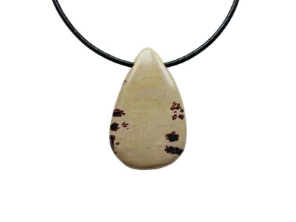 Jaspis Edelstein Kette mit Lederband