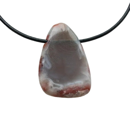 Chalcedon Edelstein Kette mit Lederband