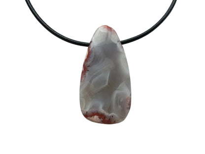 Chalcedon Edelstein Kette mit Lederband