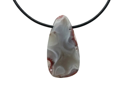 Chalcedon Edelstein Kette mit Lederband