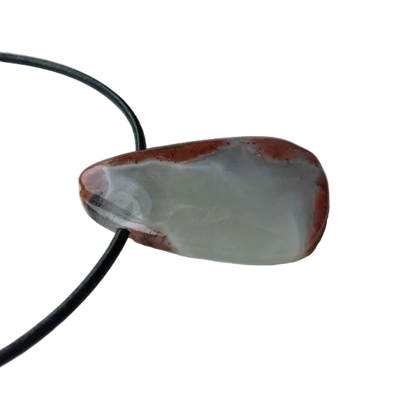 Chalcedon Edelstein Kette mit Lederband