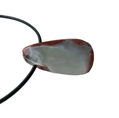 Chalcedon Edelstein Kette mit Lederband