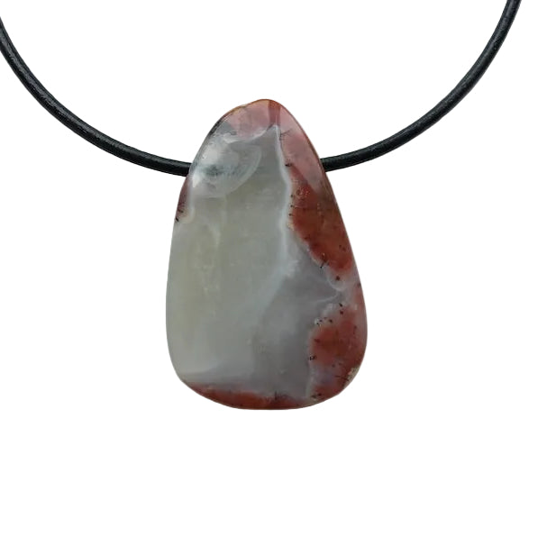 Chalcedon Edelstein Kette mit Lederband