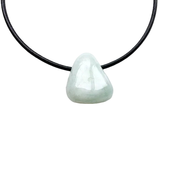 Aquamarin Edelstein Kette mit Lederband