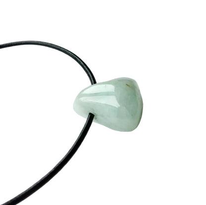 Aquamarin Edelstein Kette mit Lederband