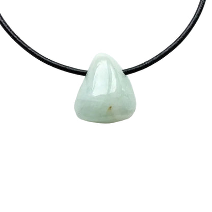 Aquamarin Edelstein Kette mit Lederband