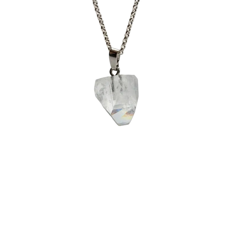 Apophyllit Kristall Anhänger 925 Silber Edelstein Kette