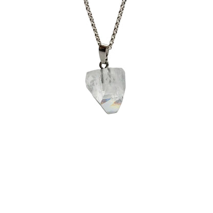 Apophyllit Kristall Anhänger 925 Silber Edelstein Kette