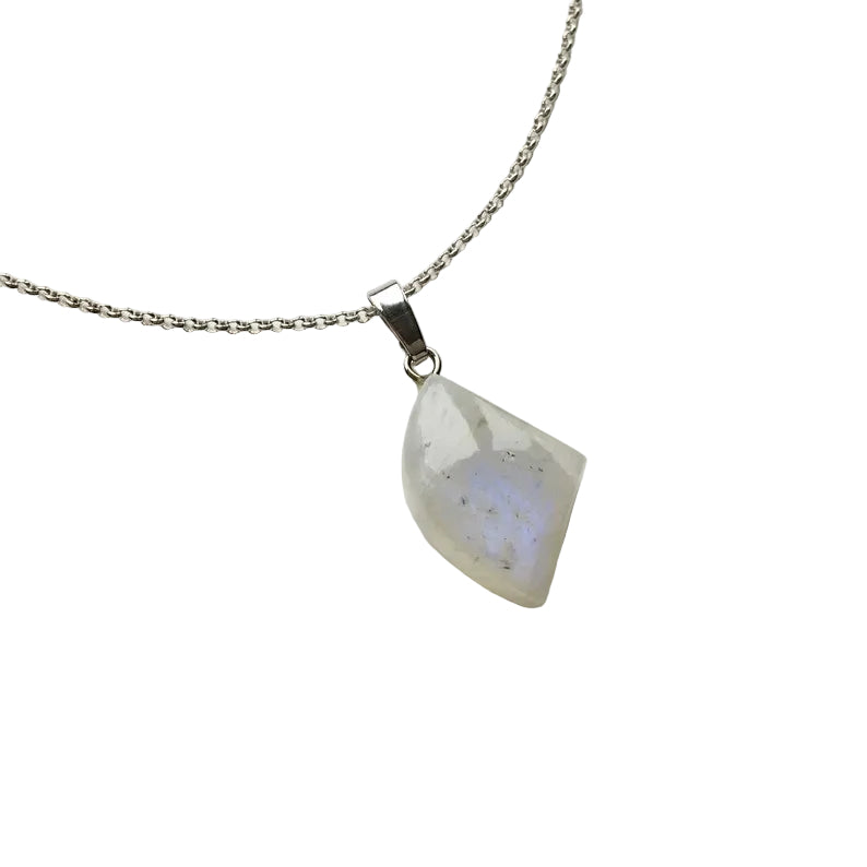 Regenbogen Mondstein Anhänger 925 Silber Edelstein Kette