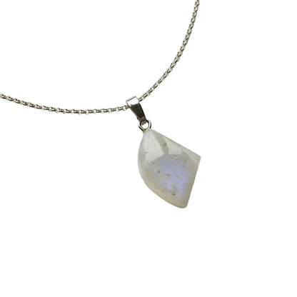 Regenbogen Mondstein Anhänger 925 Silber Edelstein Kette