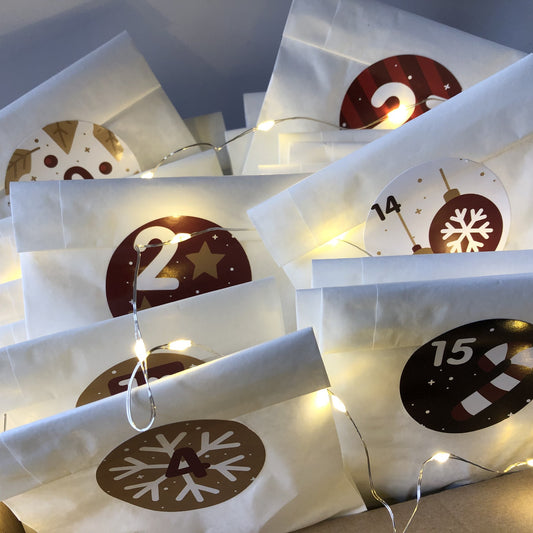 Edelstein Adventskalender – 24 Trommelsteine & Kristalle und eine Edelstein Kette