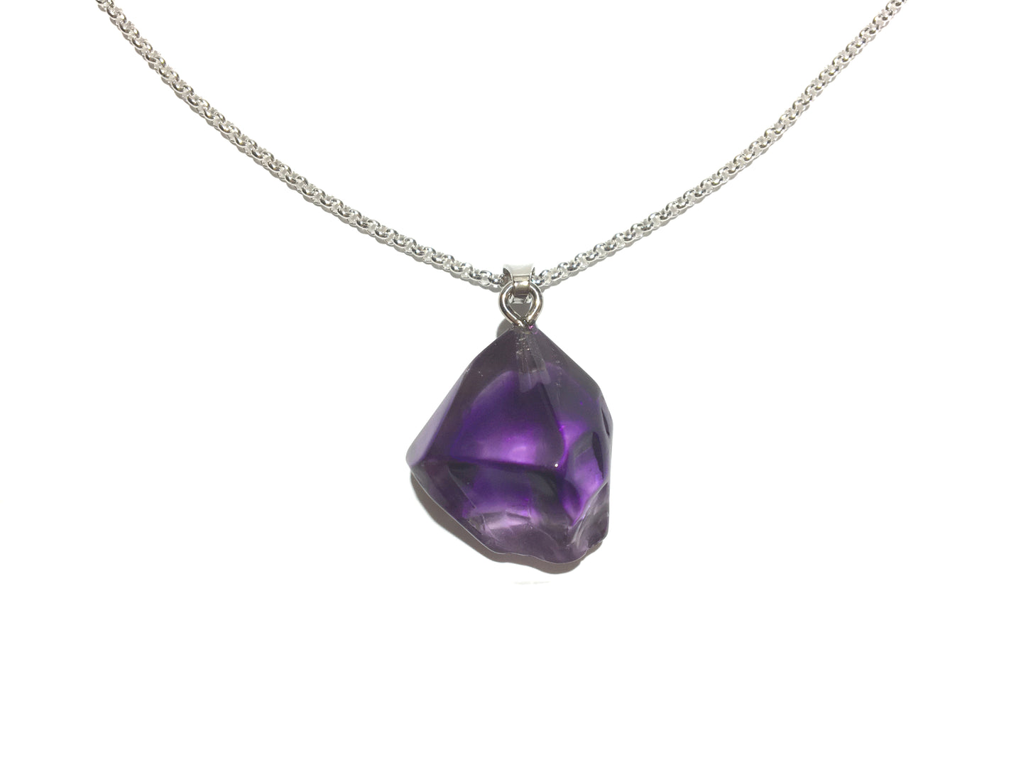 Amethyst Nugget Anhänger 925 Silber