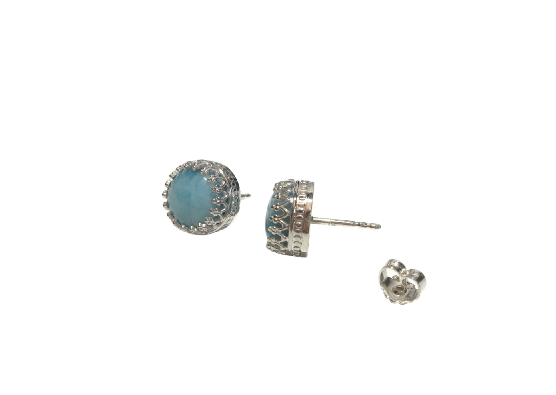 Ohrstecker 925 Silber mit Larimar