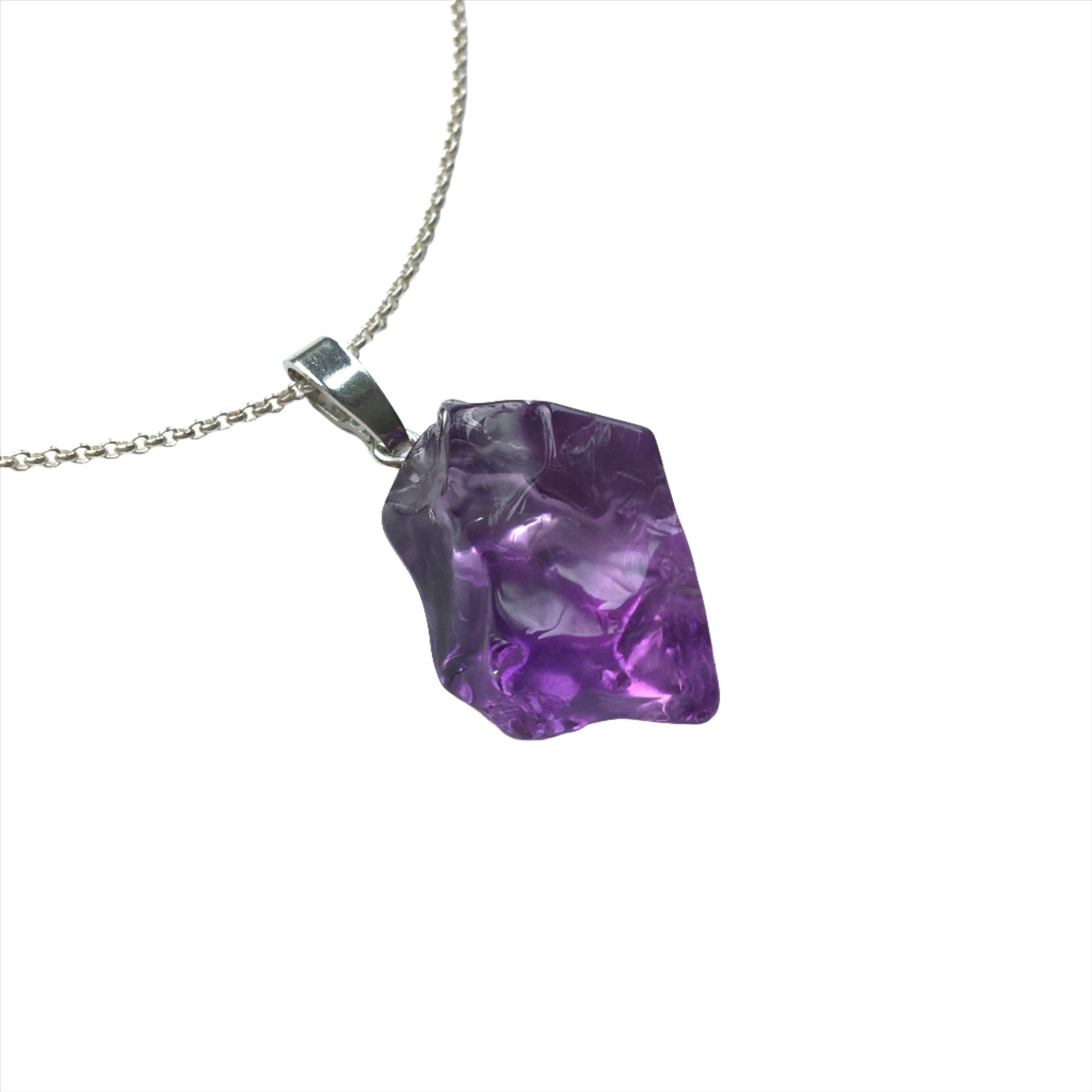 Amethyst Nugget Anhänger 925 Silber