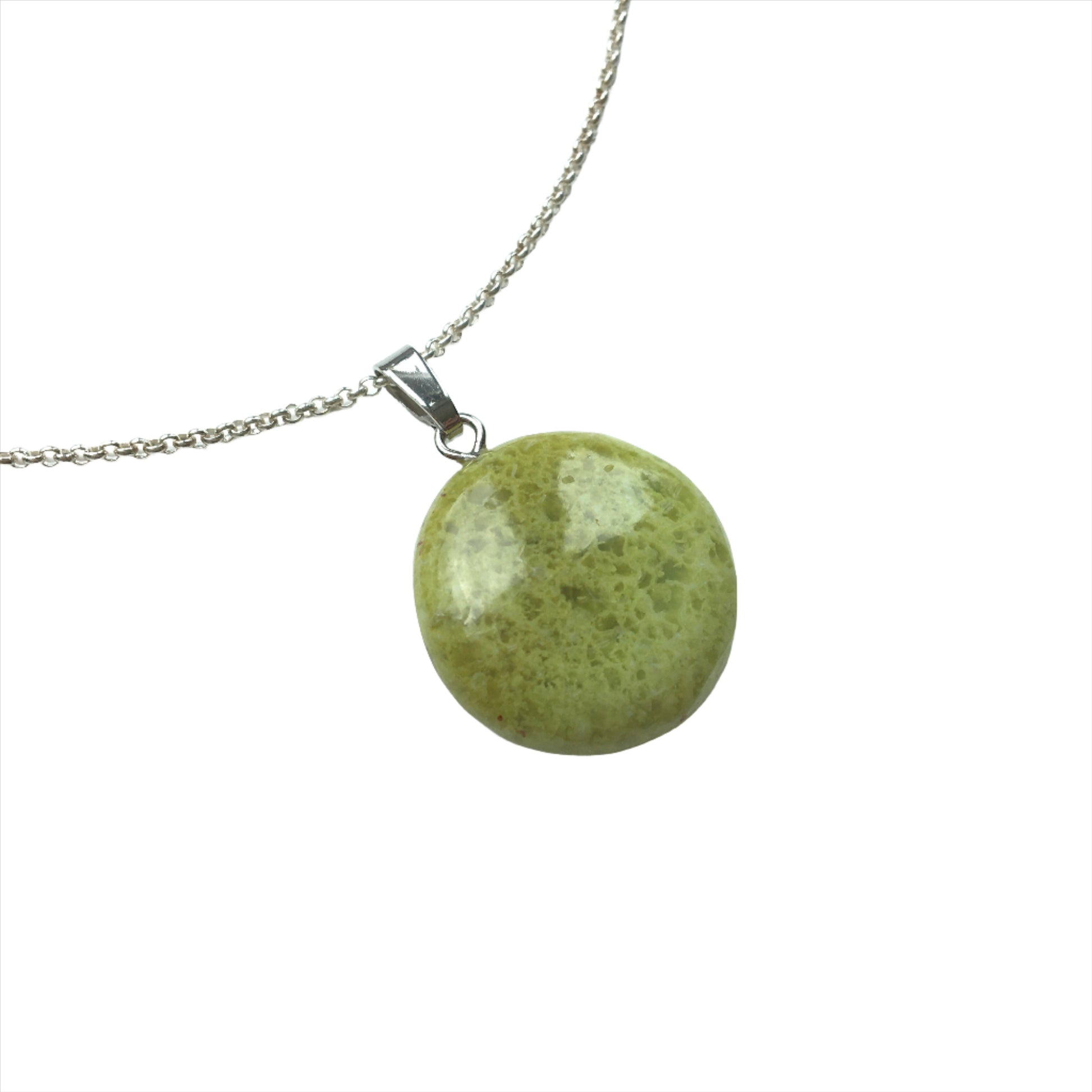 Grüner Opal Anhänger 925 Silber