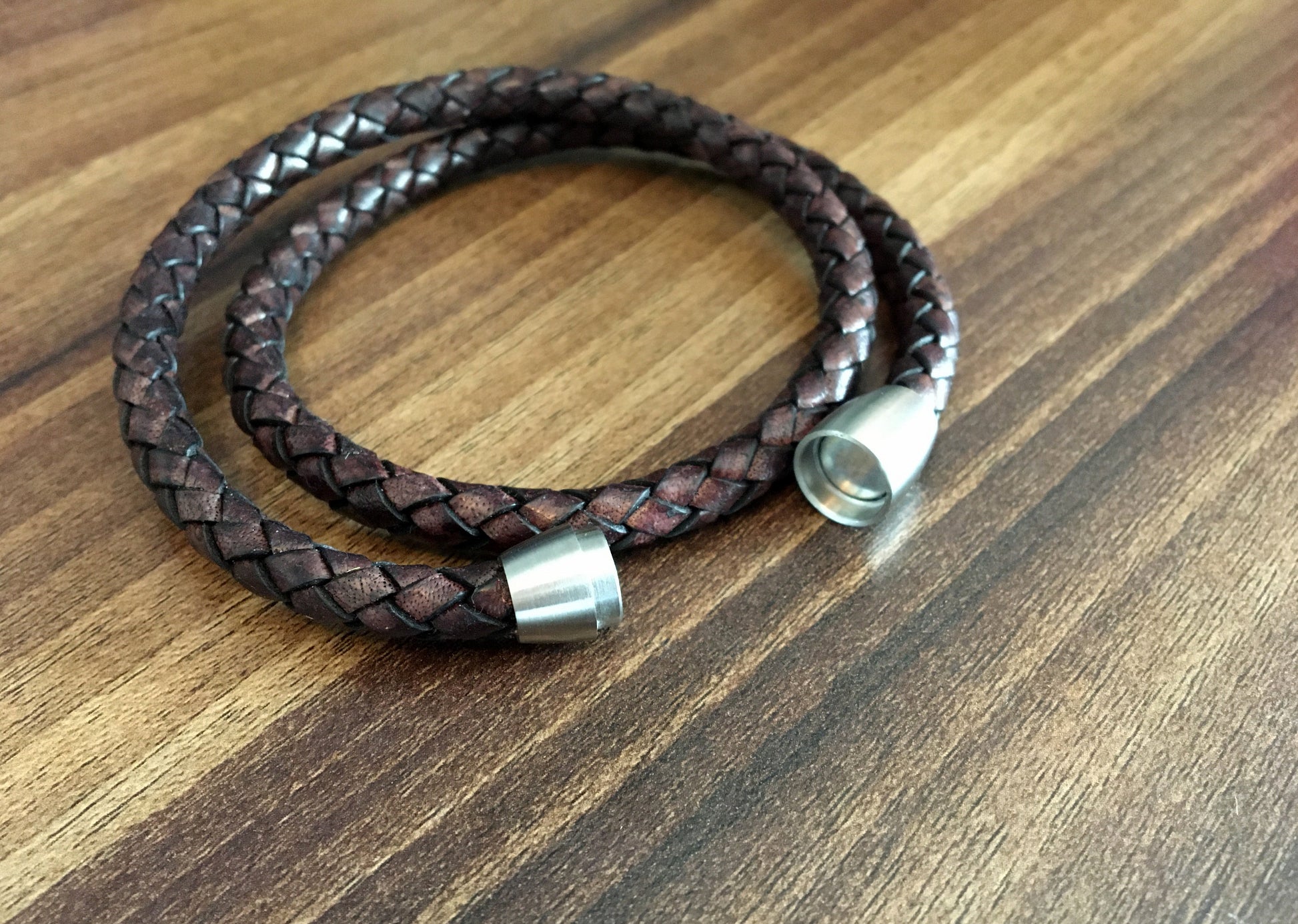 Lederarmband geflochten