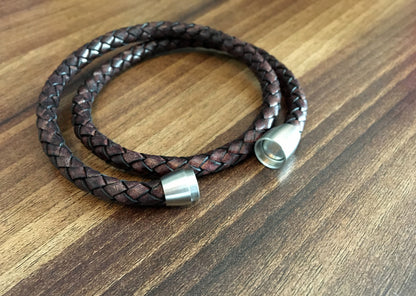 Lederarmband geflochten