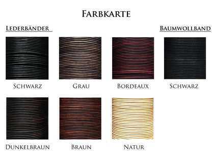 Variscit Kette  Edelstein mit Lederband