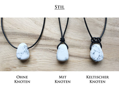 Labradorit Kette Edelstein mit Lederband