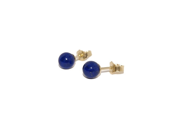 Ohrstecker aus 585 Gelbgold mit Lapis Lazuli