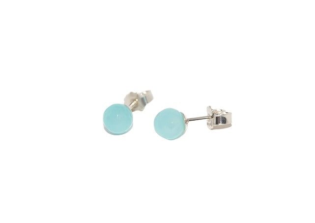 Ohrstecker aus 925 Silber mit Chalcedon